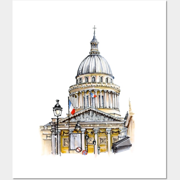 Paris Pantheon Wall Art by Cola Collet